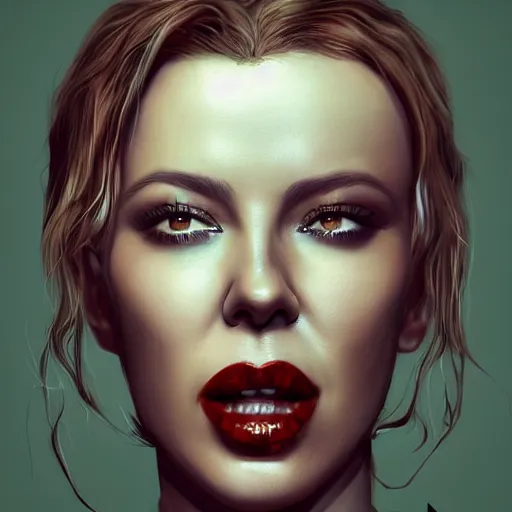 Prompt: portrait of kylie minogue as a zombie with cuts on face, 7 days to die zombie, fine art, award winning, intricate, elegant, sharp focus, cinematic lighting, highly detailed, digital painting, 8 k concept art, art by guweiz and z. w. gu, masterpiece, trending on artstation, 8 k