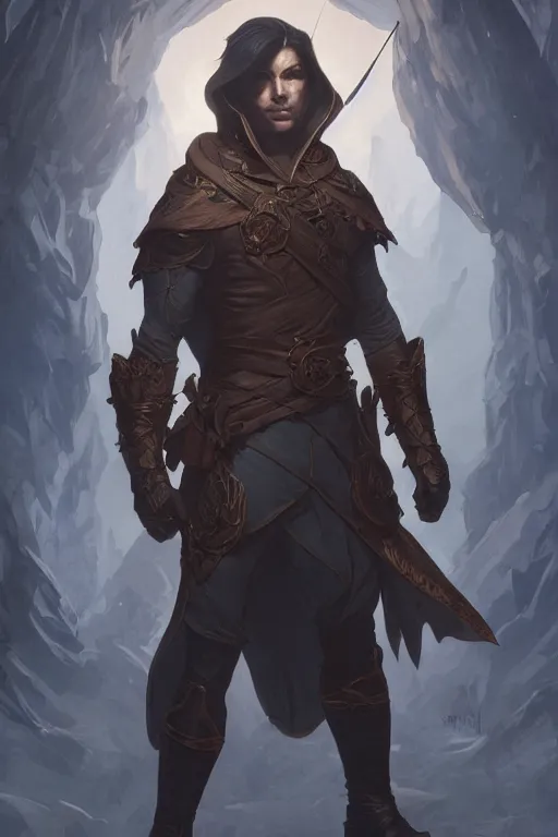 male rogue character, deep focus, d & d, fantasy, full Stable Diffusion