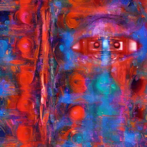 Image similar to an artificial intelligence gaining sentience, abstract