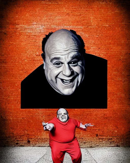 Image similar to portrait of danny devito as brock lesnar. photographic, photography