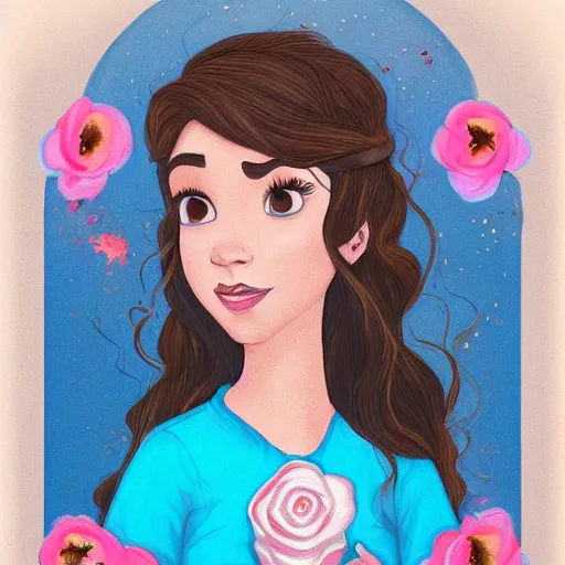 Prompt: the next Disney princess art by Laia Lopez.