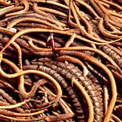 Image similar to the word worms spelled with earthworms