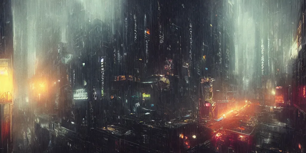 Image similar to blade runner city, by mobius,filmed,flying cars,raining at night,trending on ArtStation ,very detailed