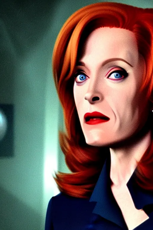 Image similar to dana scully as an alien queen