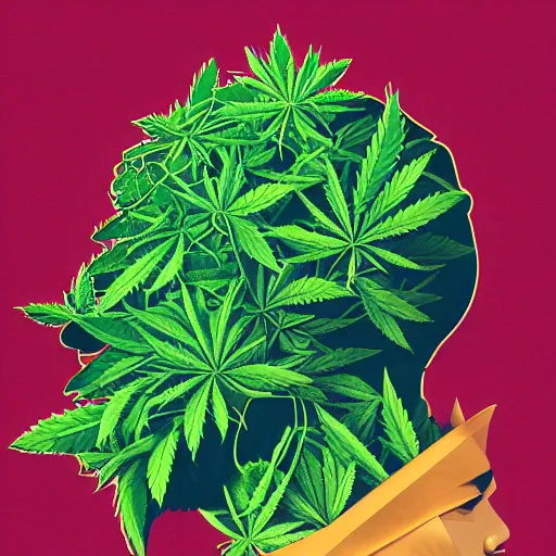 Prompt: marijuana profile picture by sachin teng,, organic painting, marijuana smoke, matte, hiphop, hard edges, energetic, 3 d shapes, supreme, asymmetrical, smoke, green, highly detailed