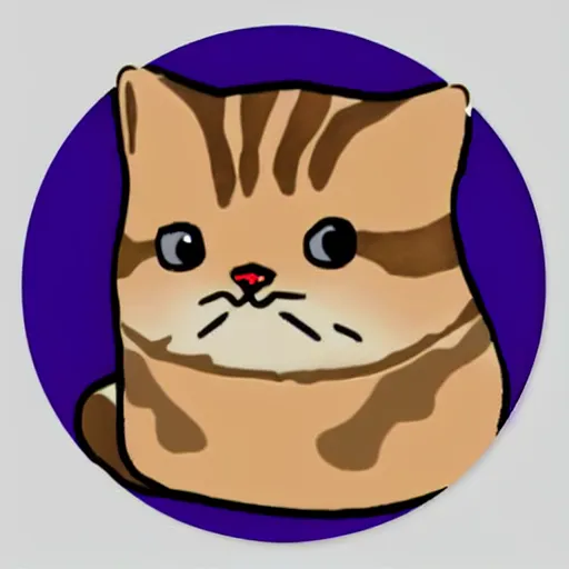 Image similar to cute chubby cat sticker