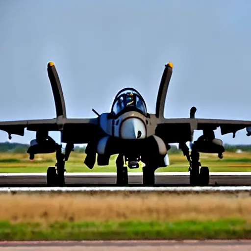 Image similar to A10 warthog bomber on the runway