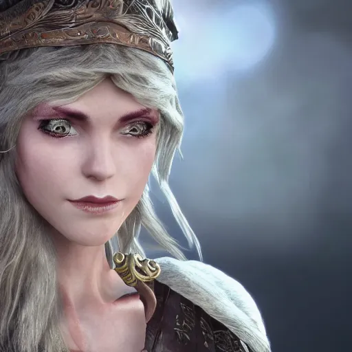 Image similar to elven female pirate, 4 k, ultra realistic, dramaitc lighting, illuminated, cinematic