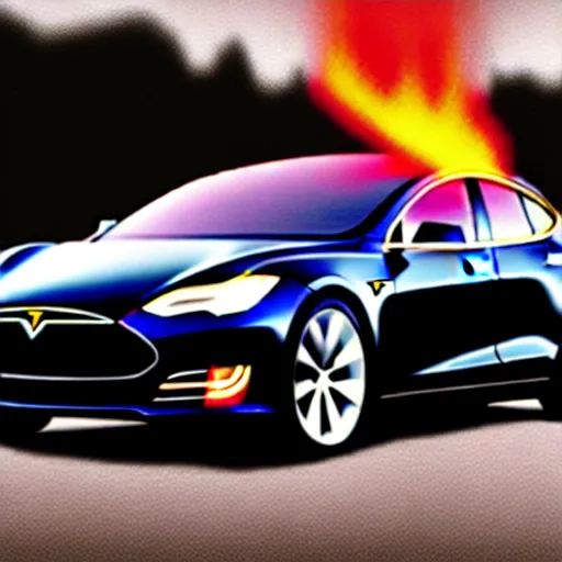 Prompt: tesla fire