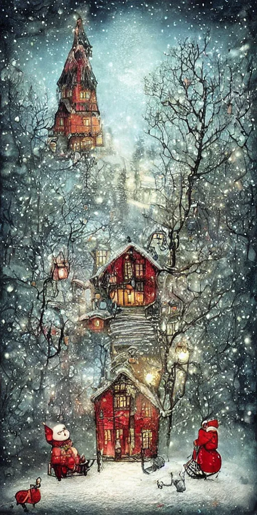 Image similar to a christmas scene by alexander jansson