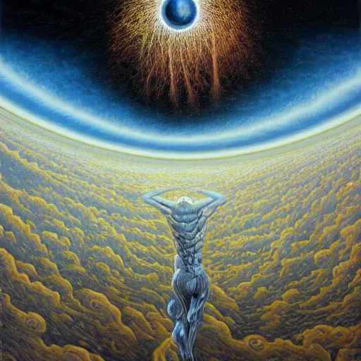 Image similar to NEBULA by jacek yerka, alex gray, zdzisław beksiński, dariusz zawadzki, jeffrey smith and h.r. giger, oil on canvas, 8k highly professionally detailed, trending on artstation