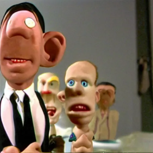 Prompt: harris ford really annoyed, claymation, creepy, weird faces