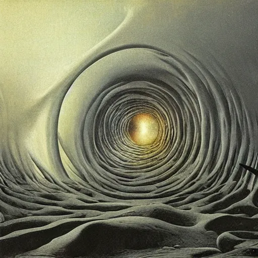 Image similar to center of black hole, with strong pirate motive by zdzisław beksinski, oil on canvas