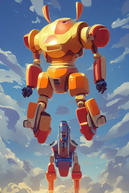 Image similar to metabots medabots medarotto medarot robot minimalist comics, behance hd by jesper ejsing, by rhads, makoto shinkai and lois van baarle, ilya kuvshinov, rossdraws global illumination ray tracing hdr radiating a glowing aura