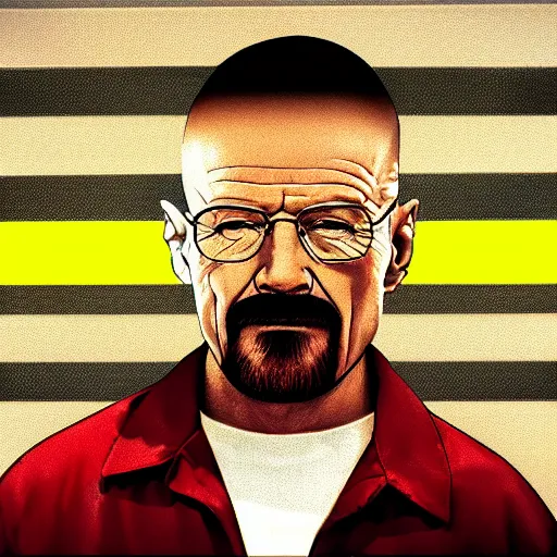 Prompt: walter white eating at mcdonald's, mcdonald's interior background, photo