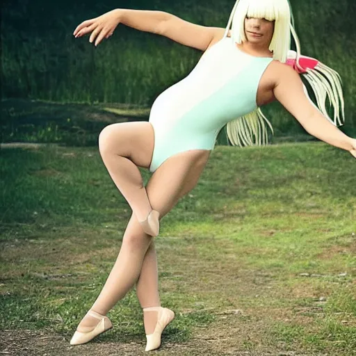 Image similar to sia Furler full body photo shoot in leotard