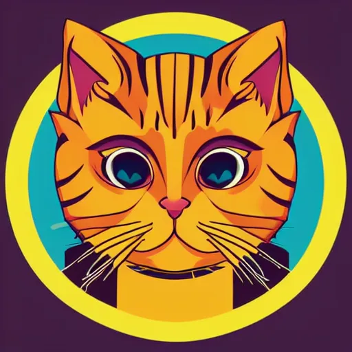 Image similar to portrait of a evil emperor kitten, sticker, highly detailed, colorful, illustration, smooth and clean vector curves, no jagged lines, vector art, smooth
