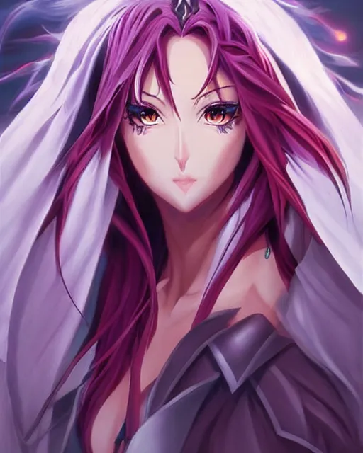 Image similar to beautiful portrait of a Druid who looks like Raynare, High School DXD anime character design by Ross Tran, artgerm detailed, soft lighting