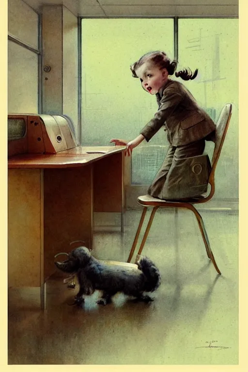 Prompt: ( ( ( ( ( 1 9 5 0 s retro future office interior. muted colors. childrens layout, ) ) ) ) ) by jean - baptiste monge,!!!!!!!!!!!!!!!!!!!!!!!!!