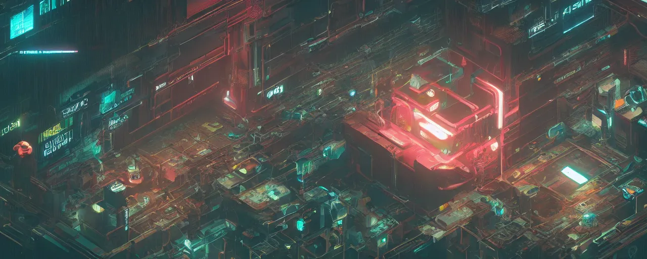 Prompt: A CPU with human brains, digital art, highly-detailed, cyberpunk, 4k wallpaper, deep colors, rendered by octane, unreal engine, by Simon Stalenhag, by Beeple, dramatic, cinematic