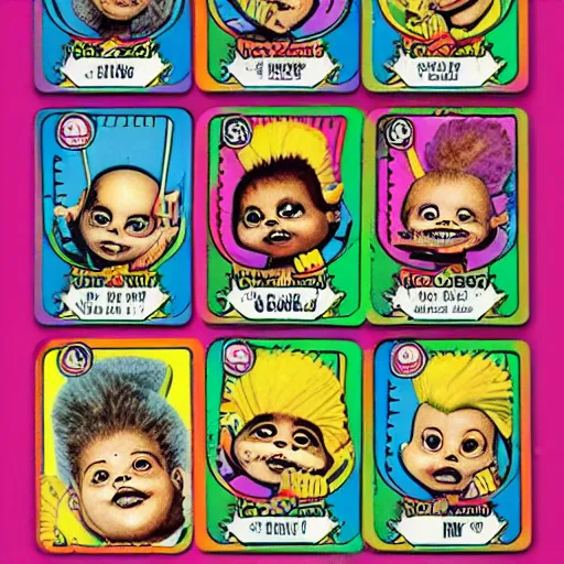 Image similar to Garbage Pail Kids cards