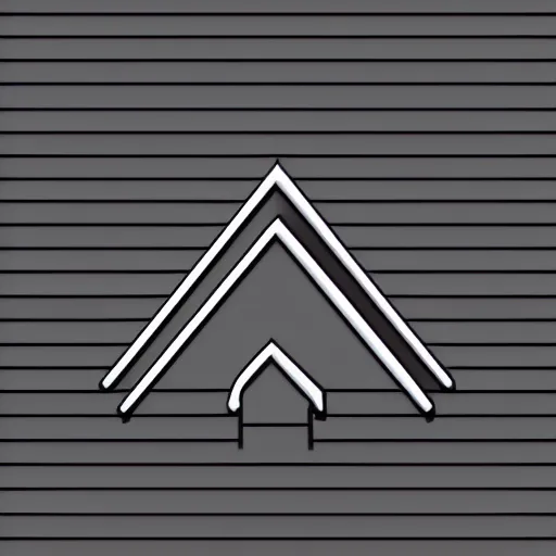 Image similar to logo of a house roof, minimalistic, vectorized logo style