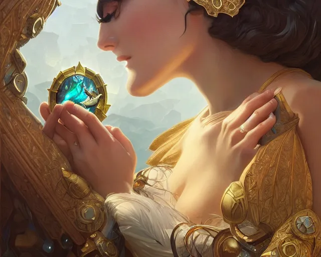 Image similar to photography of fernand fonssagrives, deep focus, d & d, fantasy, intricate, elegant, highly detailed, digital painting, artstation, concept art, matte, sharp focus, illustration, hearthstone, art by artgerm and greg rutkowski and alphonse mucha