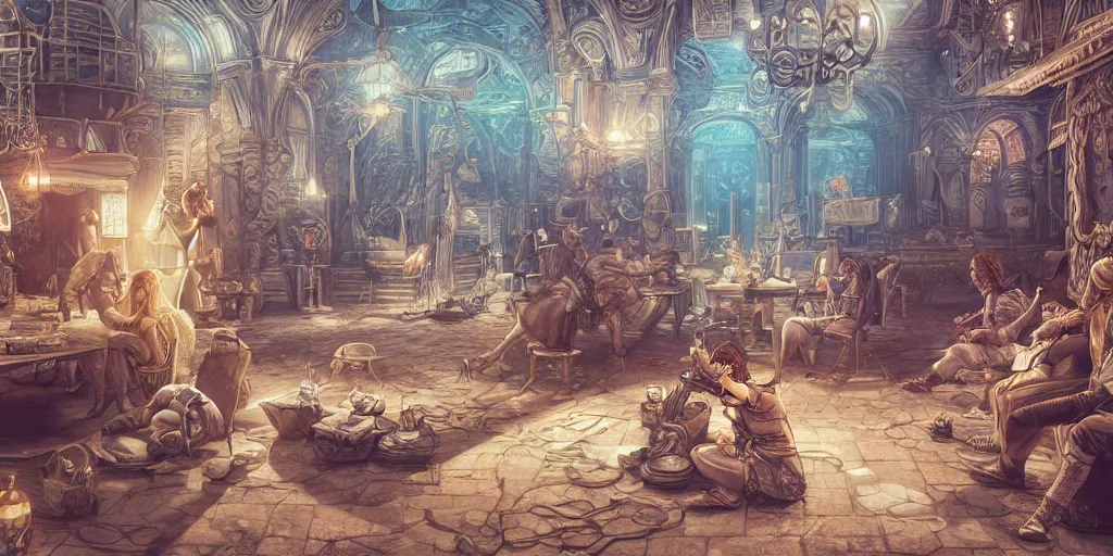 Image similar to this is no time to engage in the luxury of cooling off or to take the tranquilizing drug of gradualism. ultrafine highly detailed colorful illustration, intricate linework, sharp focus, octopath traveler, final fantasy, unreal engine highly rendered, global illumination, radiant light, intricate environment