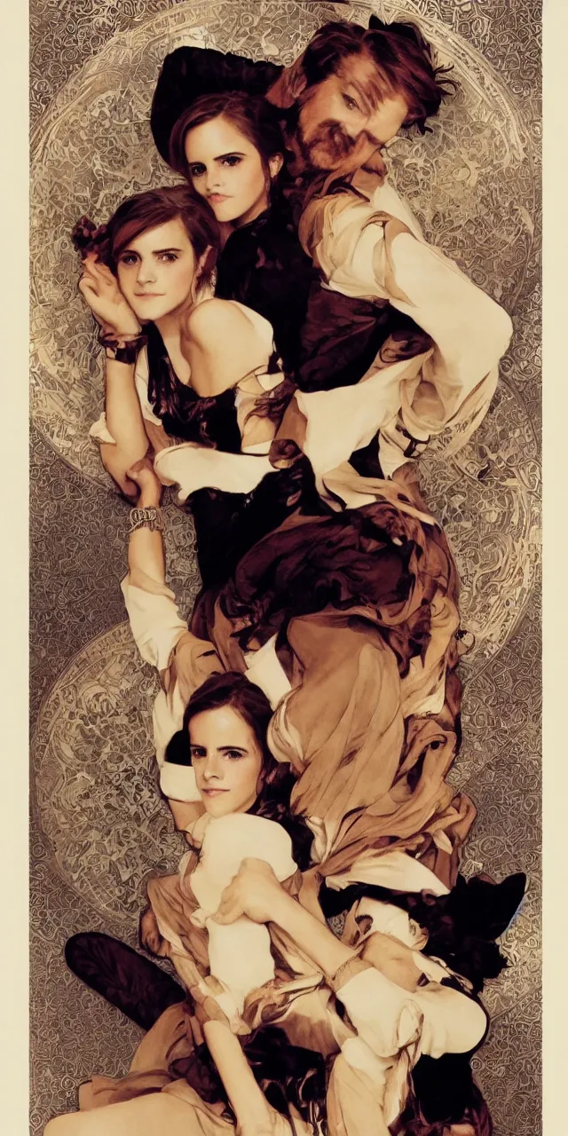 Image similar to emma watson stretching southern belle sketch greg rutkowski alphonse mucha david bailey david bailey david bailey david bailey