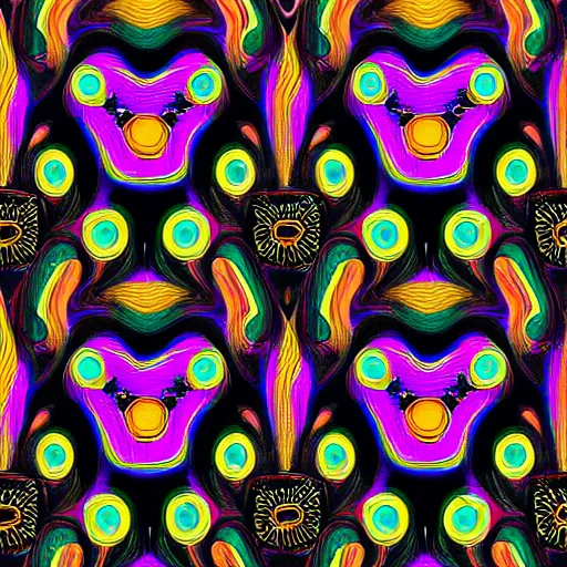 Prompt: psychedelic cloth pattern