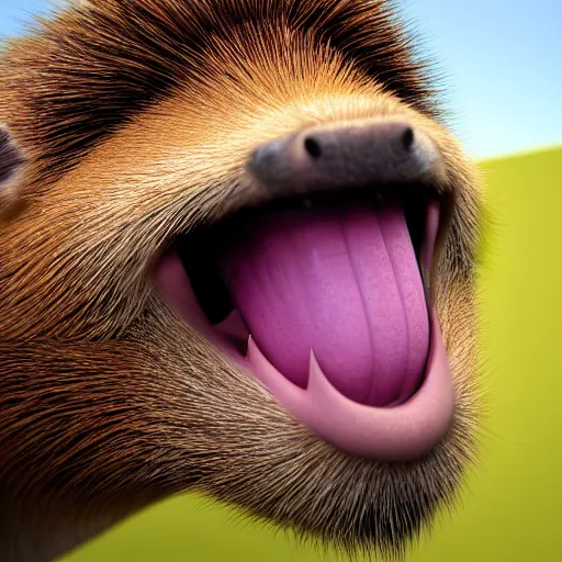 Image similar to hyperrealistic dslr film still of justin bieber disguised as capybara teeth, stunning 8 k octane comprehensive 3 d render, inspired by istvan sandorfi & greg rutkowski & unreal engine, perfect symmetry, dim volumetric cinematic lighting, extremely hyper - detailed, incredibly real lifelike attributes & flesh texture, intricate, masterpiece, artstation, stunning