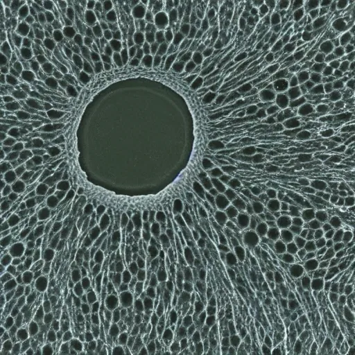 Prompt: silica cell wall of a diatom ( unicellular alga ) at 3, 0 0 0 x magnification