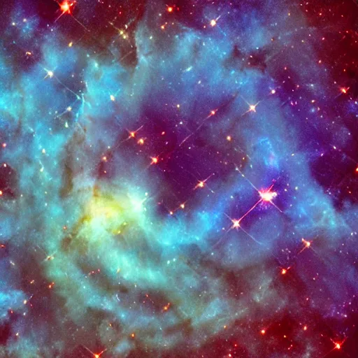 Prompt: hubble telescope photograph of an incredible nebula, deep space photography, astonishing photo, wormholes and nebulas