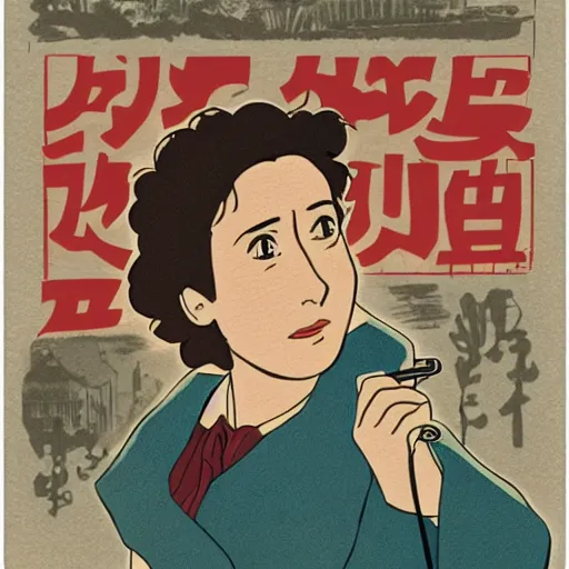 Prompt: socialist revolutionary rosa luxemburg, style of studio ghibli, anime