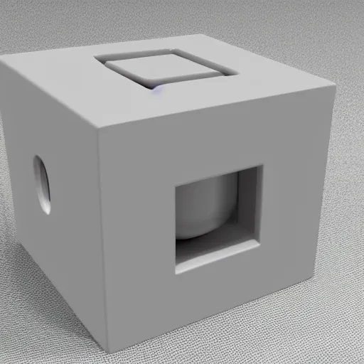 Prompt: the blender default cube