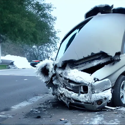 Image similar to fluffy car crash, ultra hd