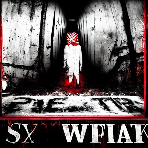 Image similar to Static - X Wisconsin death trip, Album Cover, Realistic, HDR, Clear Image, Man screaming on the front of thr album with the red text on top saying WISCONSIN DEATH TRIP,