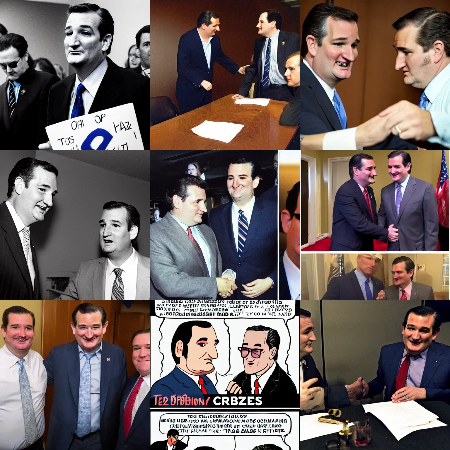 Prompt: Ted Cruz meets the Zodiac Killer