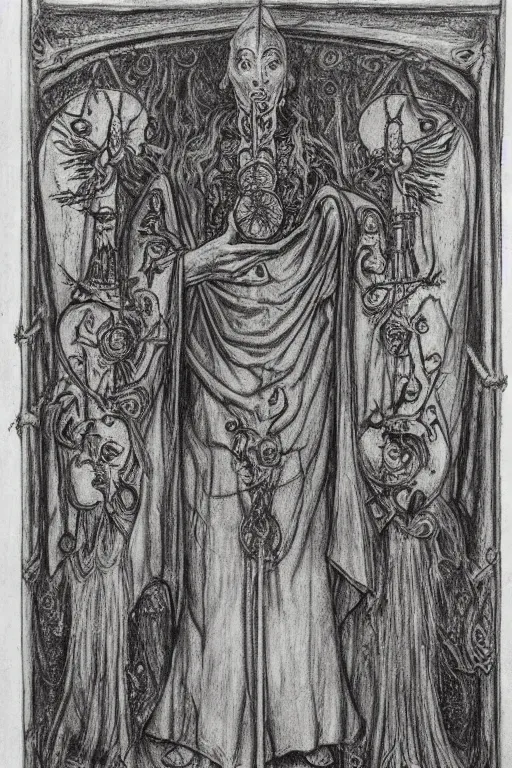 Image similar to realistic medieval etching of ceremonial magick, high detail, elaborate composition, quality draughtmanship, detailed faces. by austin osman spare, occult art, alchemical diagram