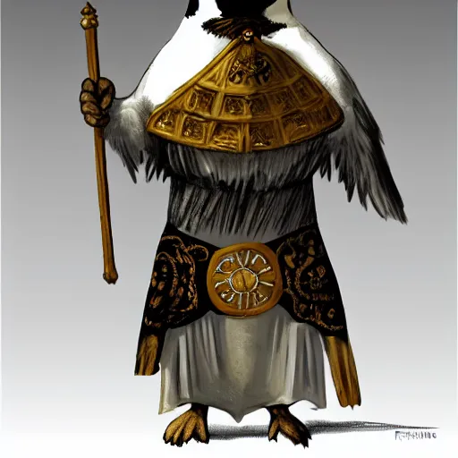 Image similar to penguins are dressed in conquistador armor and are standing next to ancient roman buildings, francisco goya, artstation, renaissance