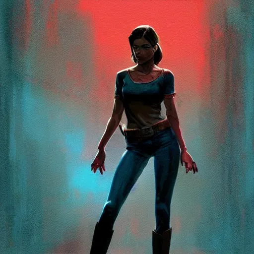 Image similar to portrait of a brunette thin woman with blue eyes in fallout 4, light stubble with red shirt, praying to god ,digital art,photorealistoc,art by greg rutkowski,hyperdetailed,western comic style,comic,comic style,sharp lineart,professional lighting,deviantart,artstation,trevor henderson,rossdtaws,cinematic,dramatic