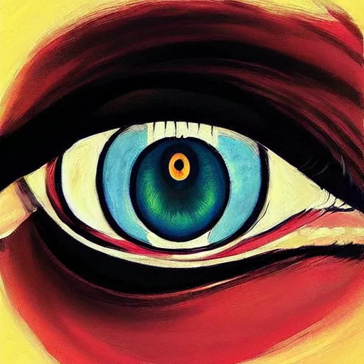 Prompt: “an eye for an eye detailed oil painting dramatic lighting proportional symmetrical minimalism Edward Hooper Matisse digital art oil painting”