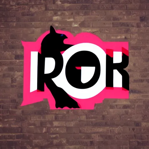 Image similar to big r logo and a crazy animal, crypto logo