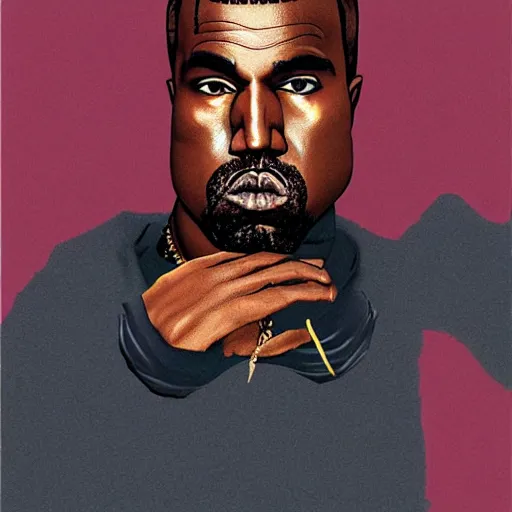 Prompt: kanye west by hirohiko araki