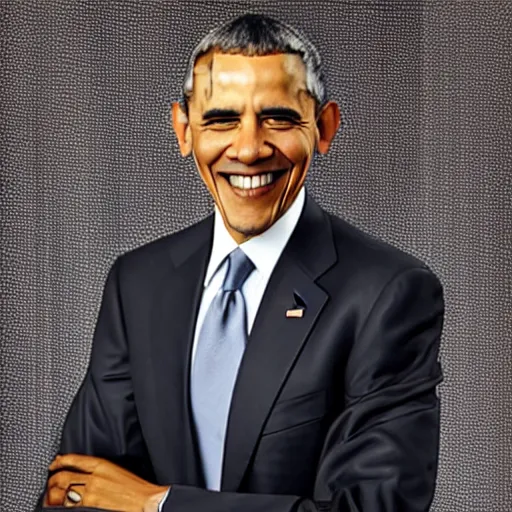 Image similar to Barack Obama with a Karen haircut, studio photo, dslr