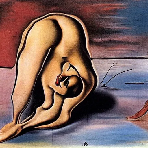 Prompt: inappropriate reflection by salvador dali, award winning art