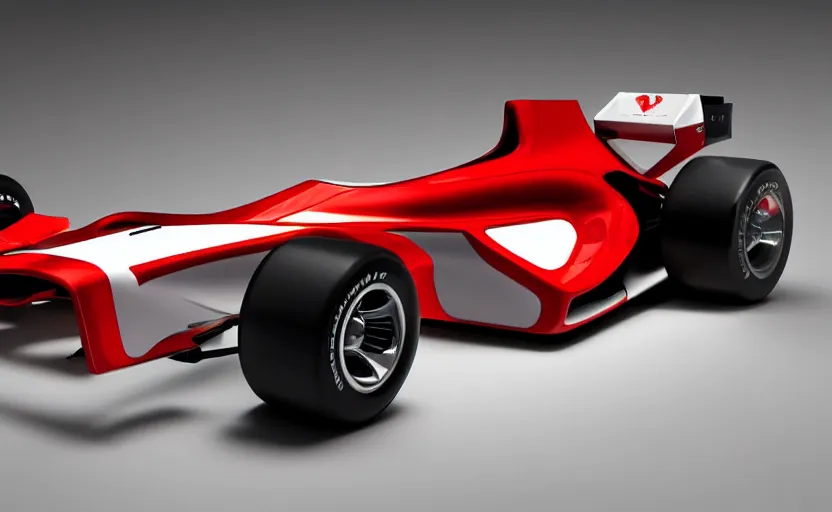 Image similar to retro futuristic ferrari formula 1 car inspired by f 1 2 0 2 1 concept, studio lighting,