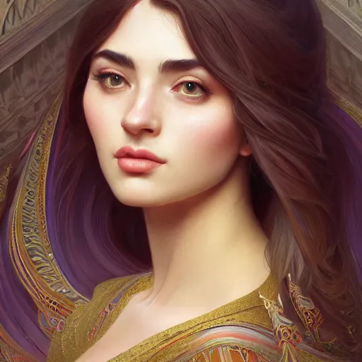 Prompt: perfectly-centered-Portrait of Sona Movsesian, thicc, intricate, elegant, super highly detailed, professional digital painting, artstation, concept art, smooth, sharp focus, no blur, no dof, extreme illustration, Unreal Engine 5, 8K, art by artgerm and greg rutkowski and alphonse mucha and loish and WLOP