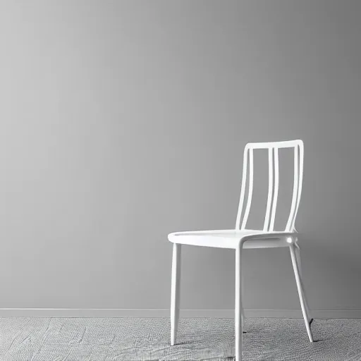 Prompt: a chair sitting in a white room