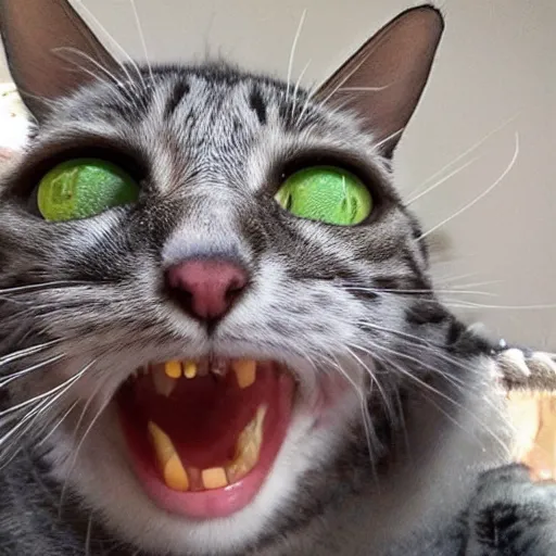 Image similar to selfie of a funny cat